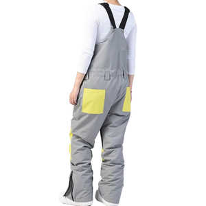 Pantalon de ski à bavette isolé et personnalisé pour hommes, coupe-vent et imperméable, pour sports d'extérieur, sports de snowboard, pantalon chauffant de grande taille à poches multiples - Product Image 3