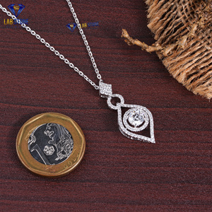 1.56 TDW pendentif en or blanc diamant taille ronde par Labstone/ Radiate Confidence avec diamants/couleur EF-VS - Product Image 4