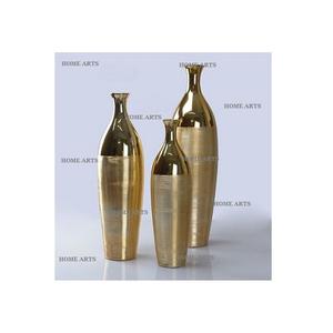 Designer Gold Color Wedding Centerpieces Flower Vases <b>Set</b> Of 3 Different Size <b>Side</b> <b>Table</b> Flower Vases For Top Selling - Product Image 2