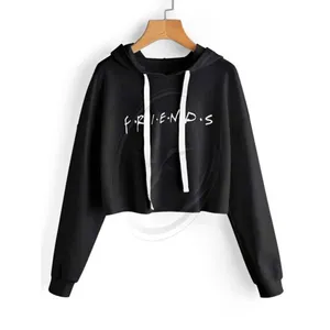 New Hoodies Sweatshirts Women Casual Kawaii Harajuku Fashion Friends Crop Top Punk For Girls Clothing European Tops Korean