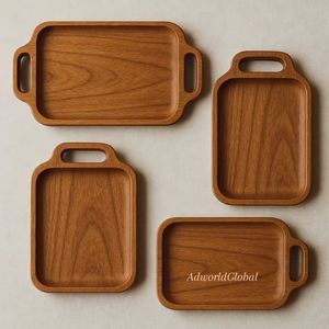 Bandeja de madera pulida ecológica hecha a mano y Plato decorativo - Product Image 4