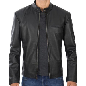 Recién llegado, chaqueta de cuero genuino para hombre, chaquetas de cuero de alta calidad para hombre, chaquetas de cuero de invierno para motocicleta - Product Image 1