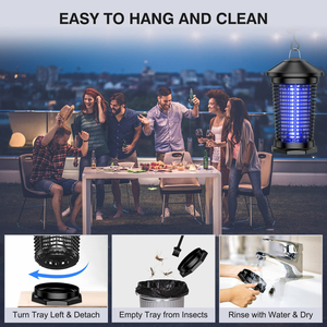 Lampe anti-moustiques d'extérieur 20W 4000V UVA lampe anti-moustiques électrique Portable - Product Image 4