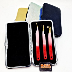 New Professional Double Tune <b>Colour</b> Eyelash Extension Tweezers <b>Set</b> Perfect Grip Smooth Tips Stainless Steel Anti-Magnetic - Product Image 2