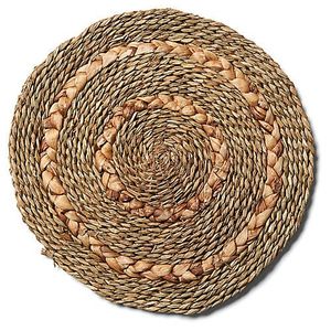 Manteles Individuales Tejidos de Ratán, Cargadores de Platos de Ratán, Manteles Individuales de Pasto Marino, Manteles Individuales Redondos de Ratán, Cargadores de Platos Redondos de Ratán - Product Image 1