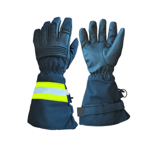 Guantes Resistentes a los cortes Rescate DE EMERGENCIA Productos de seguridad de extinción de incendios para bomberos Seguridad Guantes DE SEGURIDAD DE CUERO anticorte - Product Image 1