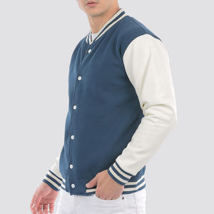 OEM Custom Logo Varsity <b>Jacket</b> for <b>Men</b> <b>Thin</b> High Street Stand Baseball Bomber with Embroidery Winter Letterman <b>Jacket</b> - Product Image 4