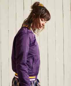 Venta al por mayor Chaqueta Varsity de lana para mujer Manga larga Diseño recortado ligero Chaqueta Varsity transpirable muy demandada para mujer - Product Image 3