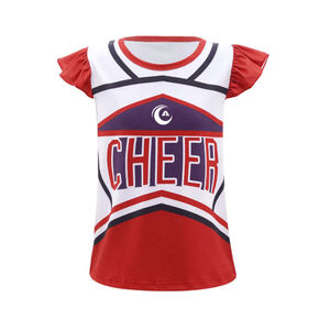 Uniforme de porristas personalizado de alta calidad para niños, falda de porristas de fútbol sin mangas para bebés, vestido para niñas, Ropa de baile - Product Image 2