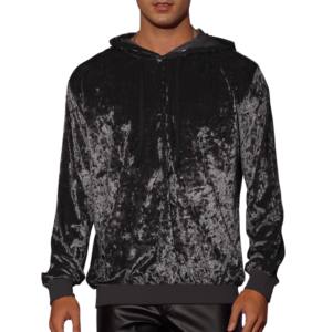 Nueva llegada de los hombres 100% algodón suave polar terciopelo sudaderas moda pulóver cremallera sudadera de terciopelo de gran tamaño para los niños de invierno - Product Image 1