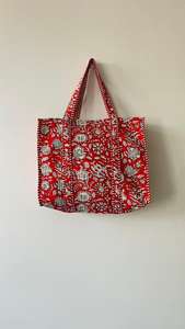 Bolso Tote Jhola de Estilo Bohemio para Mujer, Acolchado de Algodón, Ecológico y Hecho a Mano con Bordado, para Compras y Viajes - Product Image 2