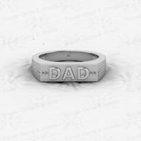 Meistverkaufter 925 Sterling Silber Rhodium-Plattierter Ewigkeitsring DAD Vater Graviert Personalisiert Herren Damen Zirkon Party