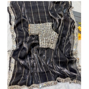 ชุดส่าหรีจากอินเดียชุดคอลเล็คชั่นปักด้วยมือทันสมัย - Product Image 1