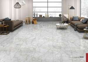 กระเบื้องปูพื้นและผนังเคลือบเงาสูงดีไซน์ทันสมัยขนาด600x1200มม. ทนกรดต้านเชื้อแบคทีเรียวิลล่าใช้พื้นผิวโลหะ - Product Image 5