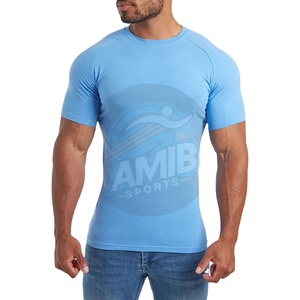 เสื้อยืดผู้ชายใหม่แห้งเร็วระบายอากาศได้ดีเสื้อยืดผ้าใบโพลีเอสเตอร์100% ลำลองปรับแต่งได้ - Product Image 1