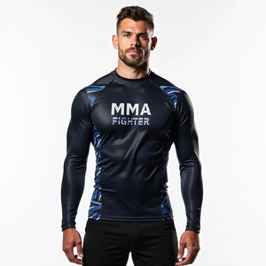 Vente de gros Protège-éruptions cutanées personnalisés Vêtements MMA sublimés de qualité supérieure pour l'entraînement des sports de combat et les entraînements de gymnastique haute performance - Product Image 5