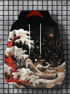 เสื้อสเวตเชิ้ตลำลองแฟชั่นฤดูใบไม้ร่วงสำหรับผู้ชายและผู้หญิง พิมพ์ลาย 3 มิติ ทรงโอเวอร์ไซส์ เสื้อฮู้ดกันน้ำ ระบายอากาศได้ดี ผ้าฟลีซถัก ชุดวอร์ม - Product Image 2