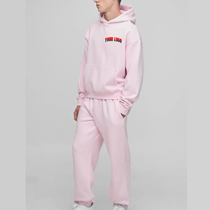 Artículo más vendido, conjuntos de pantalones de chándal y Sudadera con capucha personalizables para hombre, chándal holgado de gran tamaño grueso y cálido 450 GSM, conjunto de 2 piezas para hombre - Product Image 1