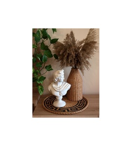 Garden Decoration Iron & Cane Round <b>Planter</b> and Natural Colour Wicker and Seagrass <b>Planter</b> - Product Image 1