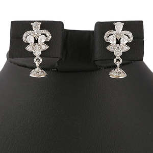 American Diamond <b>Locket</b> Set - <b>Silver</b> - Product Image 2