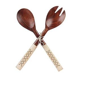 Cubiertos de acabado de esmalte multifuncional, juego de cucharas de madera, utensilios de cocina, Catering, juego de cubiertos de madera usados para uso doméstico en Hotel - Product Image 1