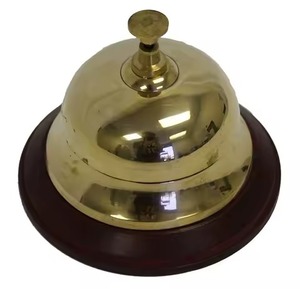 Campana de Servicio Artesanal, Campana de Latón Macizo Ornamentada para Mostrador de Hotel, Campana de Servicio para Hoteles, Escuelas y Restaurantes - Product Image 4