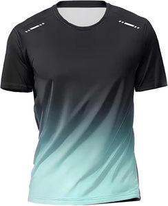 Camiseta Deportiva de Manga Corta con Cuello Redondo para Hombre, Corte Regular, Color Sólido, Tela de Lona de Spandex/Poliéster, Secado Rápido, Transpirable, Diseño Personalizable - Product Image 3