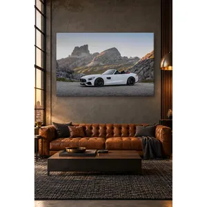 Fida White Mercedes-AMG Roadster in Rocky Mountains <b>Canvas</b> Print - Product Image 4