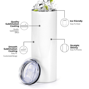 Chân không thăng hoa cà phê Mug Tumbler với straw20oz-đôi tường cách nhiệt, OEM/ODM rõ ràng chai nước để tùy chỉnh - Product Image 6