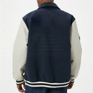 แจ็กเก็ตเลตเตอร์แมนทรงหลวมสำหรับผู้ชาย, แจ็กเก็ตฤดูหนาวใส่สบาย - Product Image 2