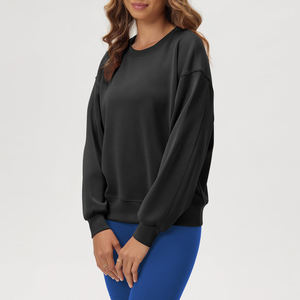 Sudadera de Mujer con Cuello Redondo, 100% Algodón, Felpa, Manga Larga, Ligera, Informal, para Invierno, con Logotipo Frontal - Product Image 6