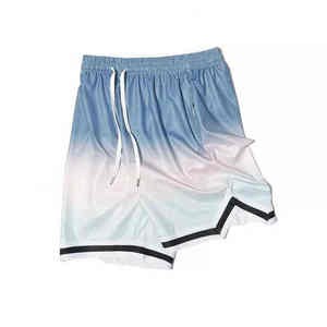 Short en maille de gymnastique pour hommes à séchage rapide respirant en coton polyester imprimé Short de planche à sublimation Logo personnalisé taille haute - Product Image 3