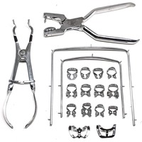 Rubber Dam Kit Starter 18 Pcs | Dental Isolation System | Professional Endodontic Dental Tool Set