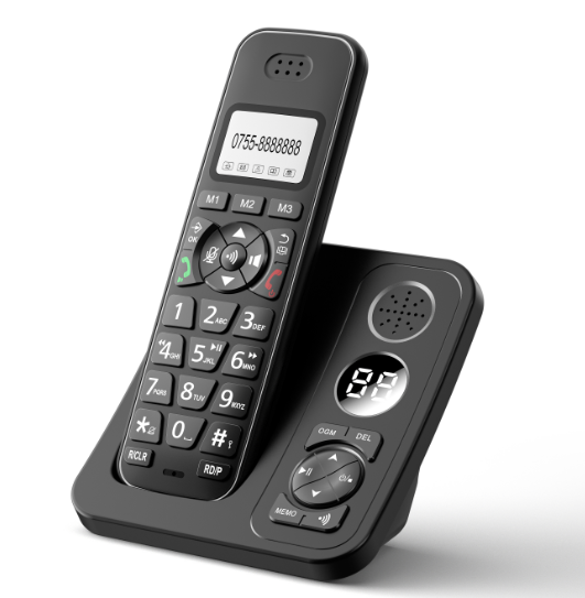 Cordless Landline Phone with Large Buttons & Display, Senior-Friendly, Clear Sound & Long Range, Ideal for Home/Office Use