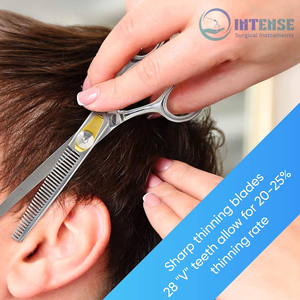 Ensemble de ciseaux de coupe de cheveux série Razor Edge professionnel Kit de ciseaux à effiler les cheveux de barbier - Product Image 6