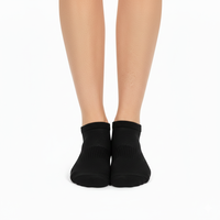 Chaussettes de sport noires en coton personnalisées 2026, OEM Turquie, vente en gros, pour jeunes et adultes, respirantes, antibactériennes, tricotées, été