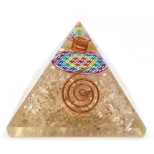Meilleur prix Orgone pyramide clair Quartz cristal artisanat cadeau spirituel pour la guérison méditation énergie nettoyage et décoration - Product Image 4