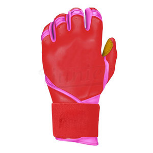 Guantes de bateo de Palma de cuero genuino para niños y adultos Guantes de bateo de béisbol de Softbol Profesional - Product Image 2