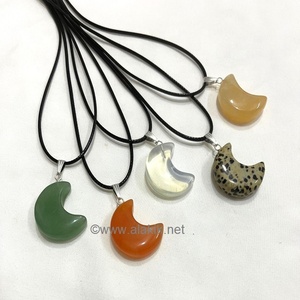 Nero ossidiana mezzaluna ciondolo luna gemma lunare pedante per la <span class=keywords><strong>fertilità</strong></span> - Product Image 4