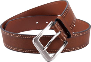 Cinturón de cuero de búfalo de grano completo Vintage clásico hebilla cómoda Casual longitud personalizada cinturones de cuero genuino de Pakistán - Product Image 5