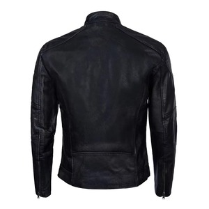 Chaqueta Formal de cuero rojo para motocicleta para hombres, prendas de vestir exteriores de motorista con estilo, hombros acolchados, diseño de rayas, brazos, pedidos al por mayor - Product Image 2