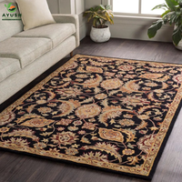 Custom Double Sided Polyester Rug Flat Pile Carpet Modern Washable Floor Mat for Living Room Bedroom