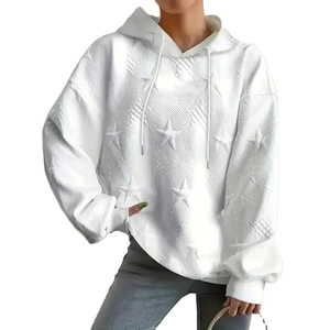 Sweat à capuche pour homme imprimé bouffant de haute qualité 100% coton pull surdimensionné brodé Streetwear pour - Product Image 1