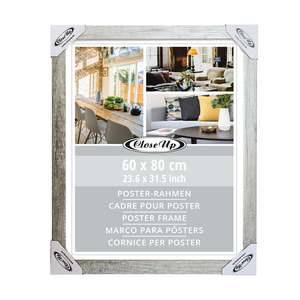 Cadre photo en bois flotté 60 x 80 cm, toile en bambou et pin naturel pour photos, logo personnalisable, surface peinte à la main - Product Image 6