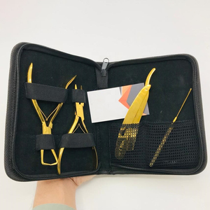 Alicate de Acero Inoxidable para Extensiones de Cabello, Tijeras de Ganchillo, Juego de Agujas Plateadas - Product Image 5