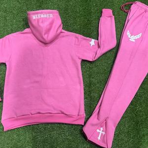 Sudadera con Capucha Extra Grande, Lavada al Ácido, Desgastada, con Estampado Puff, de Poliéster/Algodón, Estilo Urbano, con Logotipo Personalizado, Vintage para Mujer - Product Image 4