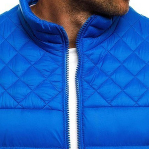 Men's <b>Winter</b> Quilted Padded Puffer Jacket Work Wear Short <b>Coat</b> with Stand Collar <b>Waterproof</b> and Windproof Customizable Logo - Product Image 2