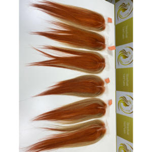 Surbrillance blonde vietnamienne personnaliser BoneStraight Machine Double trame 100% Extensions de cheveux humains vierges Remy fermeture dentelle - Product Image 1