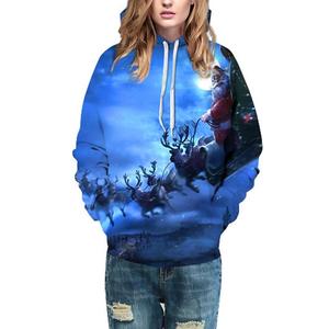 Pull-over de sport 3D cousu personnalisé Sweat-shirt à capuche de Noël avec impression brodée pour la saison d'automne - Product Image 5