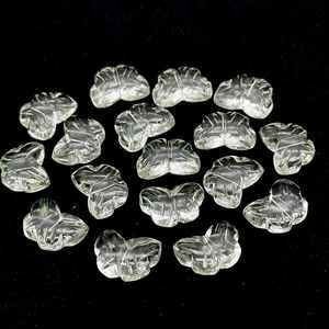 Cuentas de Piedras Preciosas Sueltas de Cuarzo Cristal Talladas a Mano en Forma de Mariposa de 13 mm para Joyería - Product Image 4